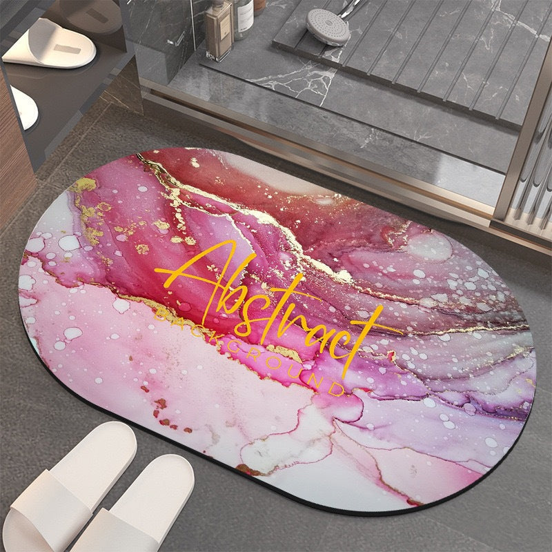 accessible luxury marble diatom mud floor mat bathroom absorbent mat quick-drying non-slip foot mat bathroom entrance floor mat
