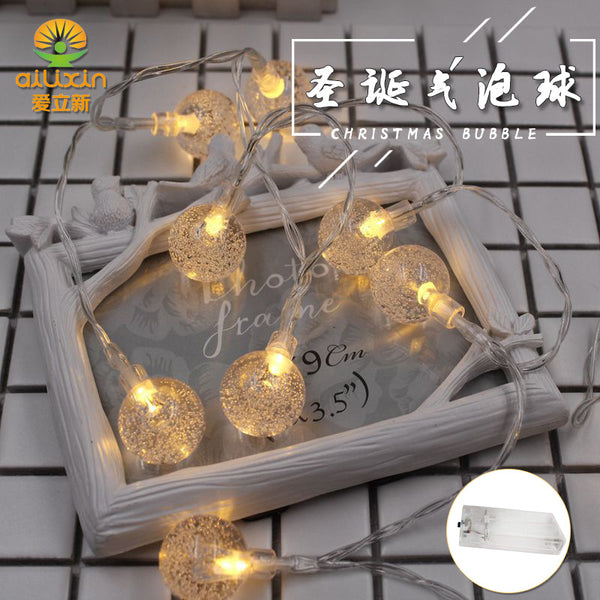 round ball led light string Christmas bubble ball battery box light string Holiday wedding decoration round ball led light string