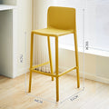 Scandinaviancasual bar chair modern normcore plastic backrest bar chair for home reinforced designer creative high stool