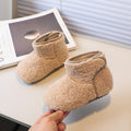 Girls' fashion snow boots - new autumn/winter korean style kids' fuzzy shoes - plush lined warm cotton shoes for little girls