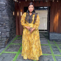 Amazon cross-border fashion: elegant long pleated skirts, plus-size african women's clothing, printed chiffon dresses