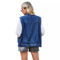 trade  european and american clothing  new arrival single-breasted denim vest vest casual waistcoat