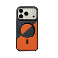 New color block leather texture magnetic iphone 17 case, apple 16 pro max shockproof protective cover - wholesale