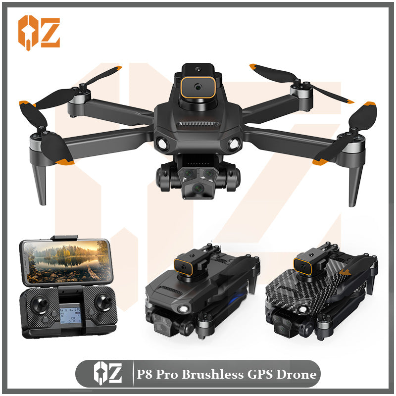 P8 pro hd aerial photography drone with five cameras, obstacle avoidance, auto-return, gps quadcopter remote control aircraft