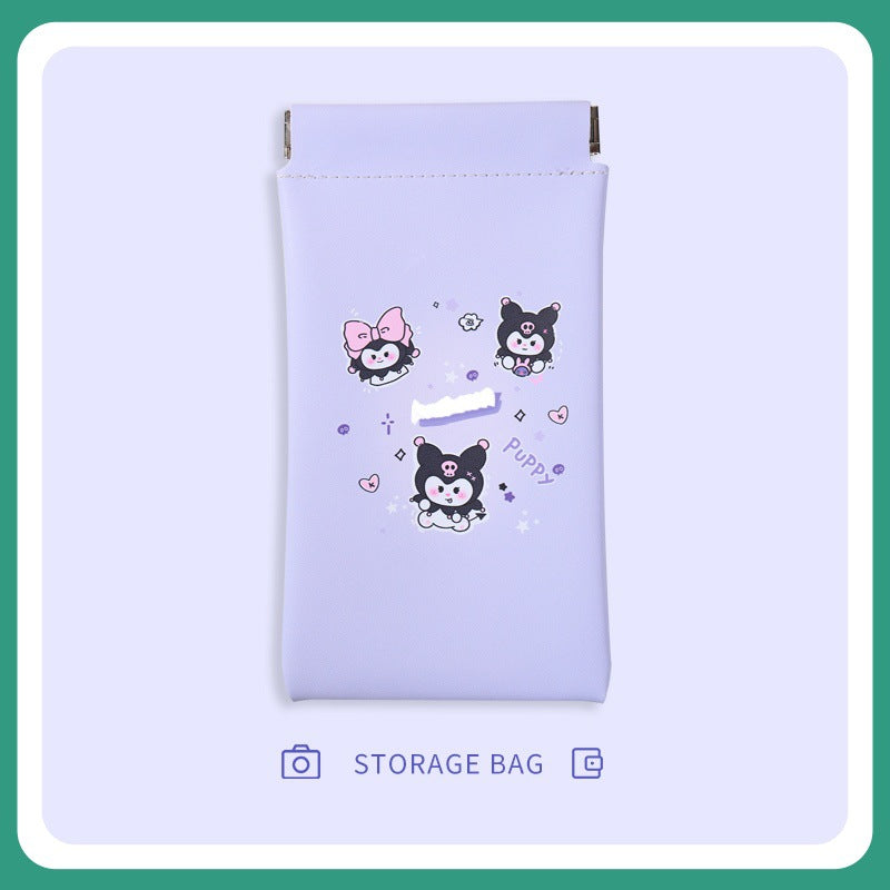 Sanitary napkin storage bag women's explosion cute cartoon lipstick cosmetic bag small portable large capacity