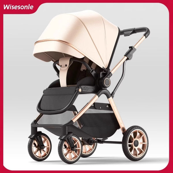 Wisesonle stroller can be used in both directions, lightweight folding portable stroller stroller