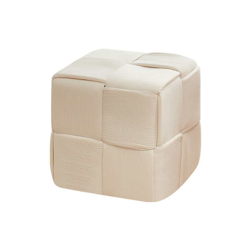Sofa stool for home living room footrest bedroom casual low stool corduroy twist stool beige stool cross-border hot selling