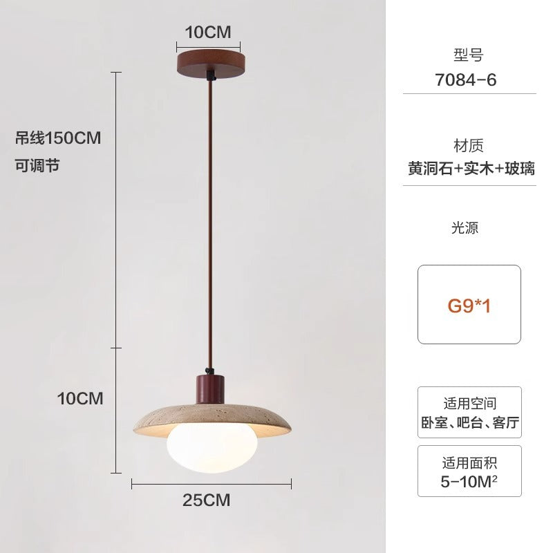 Wabi Sanfeng Bedroom Bedside Chandelier Japanese Style Wabi Sanfeng Creative Personality Homestay Retro Medieval Restaurant Bar Chandelier