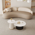 Retro small apartment leather curved sofa popular sales office negotiation accessible luxury technology cloth clothing store reception sofa