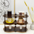 Nordic style acrylic perfume display rack, multi-tier mug organizer, desktop aromatherapy diffuser and water glass storage shelf
