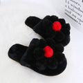 2024 new women's cotton slippers - casual, indoor, autumn/winter, thick-soled, floral, cute plush slippers for home and outdoor wear