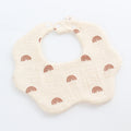 Gauze pure cotton baby saliva towel baby newborn six-layer eating bib cartoon water-absorbent anti-fouling bib wholesale
