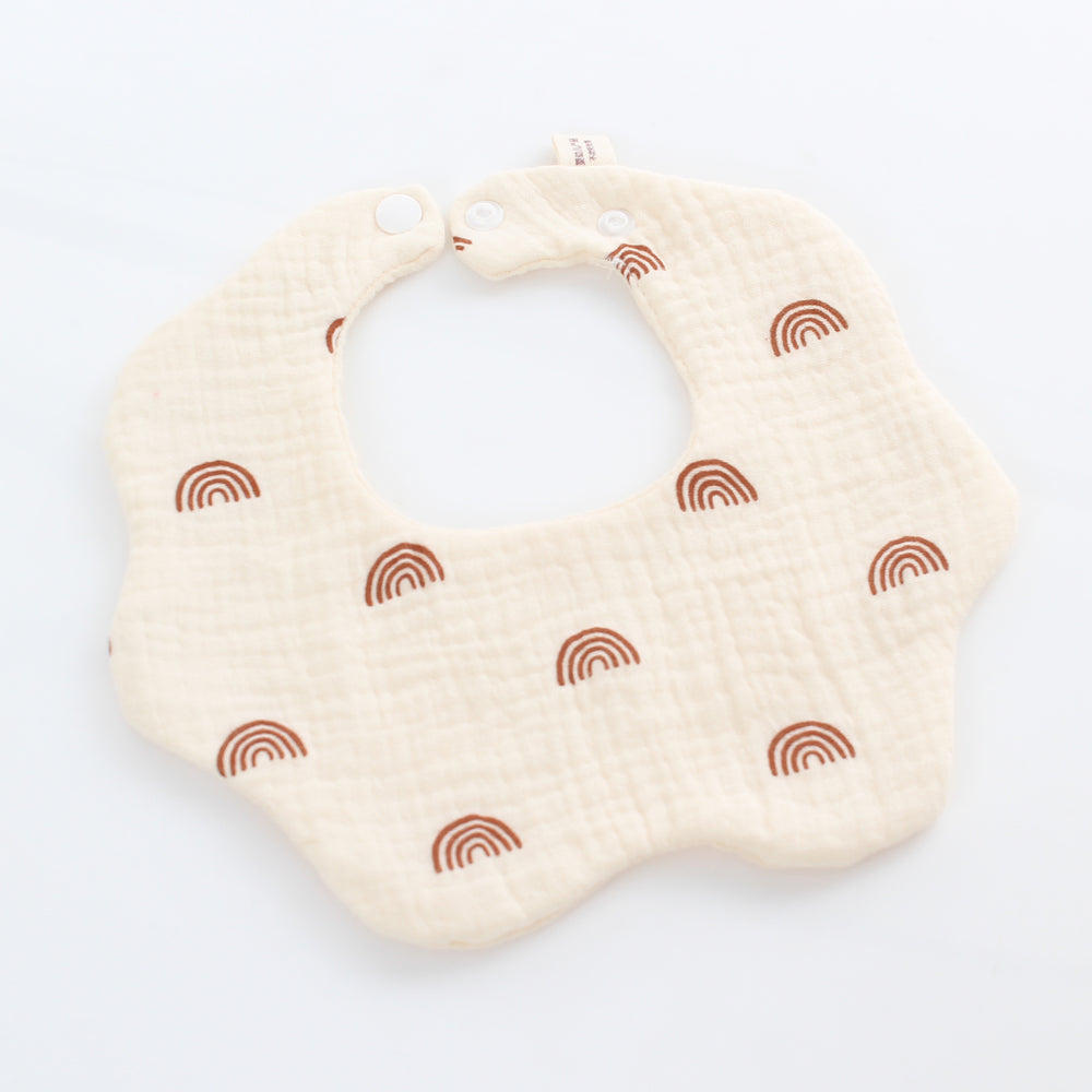Gauze pure cotton baby saliva towel baby newborn six-layer eating bib cartoon water-absorbent anti-fouling bib dropshipping