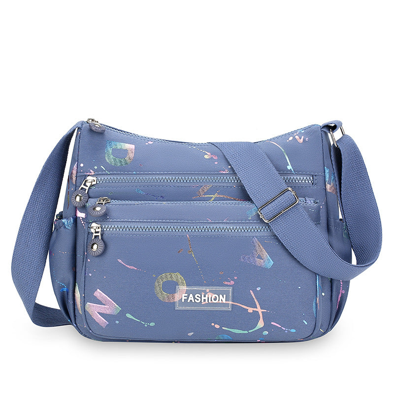 New multi-compartment shoulder bag Macaron mother bag light and casual large-capacity multi-functional messenger bag women's bag