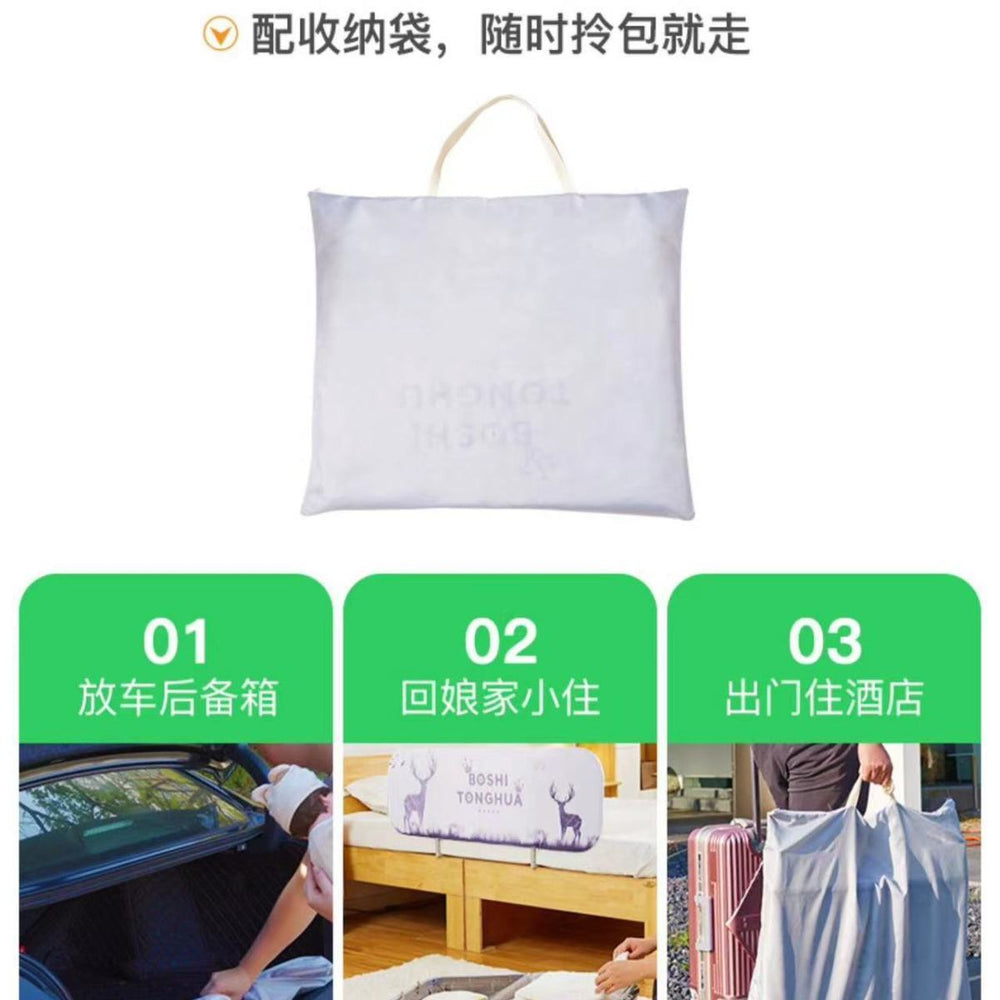 Installation-free bed fence, baby anti-fall protective fence, portable foldable travel guardrail, infant kidssecurity baffle