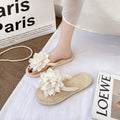 Women's summer outdoor fashion floral flip-flops - non-slip soft sole beach sandals