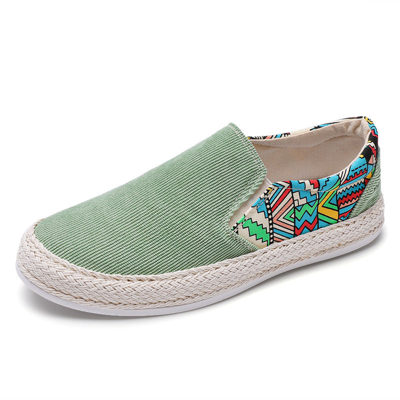 Men's canvas shoes 2025 new spring breathable casual slip-on thousand-layer sole handmade old beijing style canvas sneakers