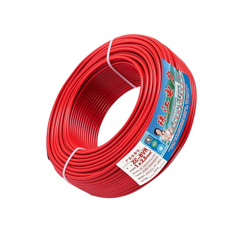 Pearl River Wire BVR 1/1.5/2.5/4/6/10/16/25/35 square multi-strand soft national standard pure copper home improvement