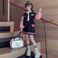 Baseball uniform girlsuitkorean style trendy clothing spring & fall clothing new arrivalchildren'spreppy stylejkpopularpleated skirt