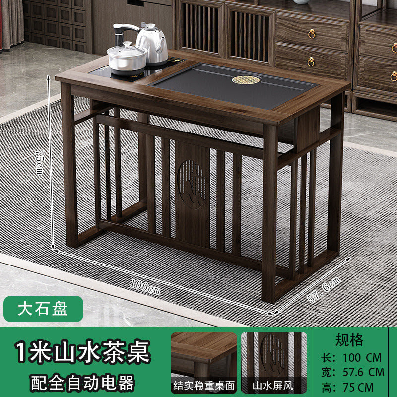 Balcony tea table and chair combination New Chinese-style office household small apartment Kung Fu tea table Boiling water integrated tea making table