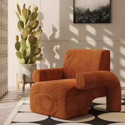 Nordic light luxury single sofa small apartment designer creative living room balcony lazy popular cashmere sofa chair
