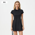 Summer midi dress women's waist slimming tennis dress comfortable breathable short sleeve sports yoga dress dss068