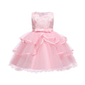 Amazon kids' dresses wedding dresses princess dresses baby girl first birthday flower girl dresses mesh vest dresses wholesale