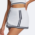 New arrivalfashion tape sports short skirt high waistslimming look tennis skirt breathable a-line running silm yoga short skirt for women