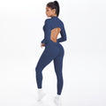 Half-zip, back-smoothing, butt-lifting yoga bodysuit. long, one-piece design for outdoor leisure, running, and fitness activities. women's activewear