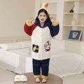 Boys' winter flannel pajamas - thickened coral fleece robe set for autumn and winter