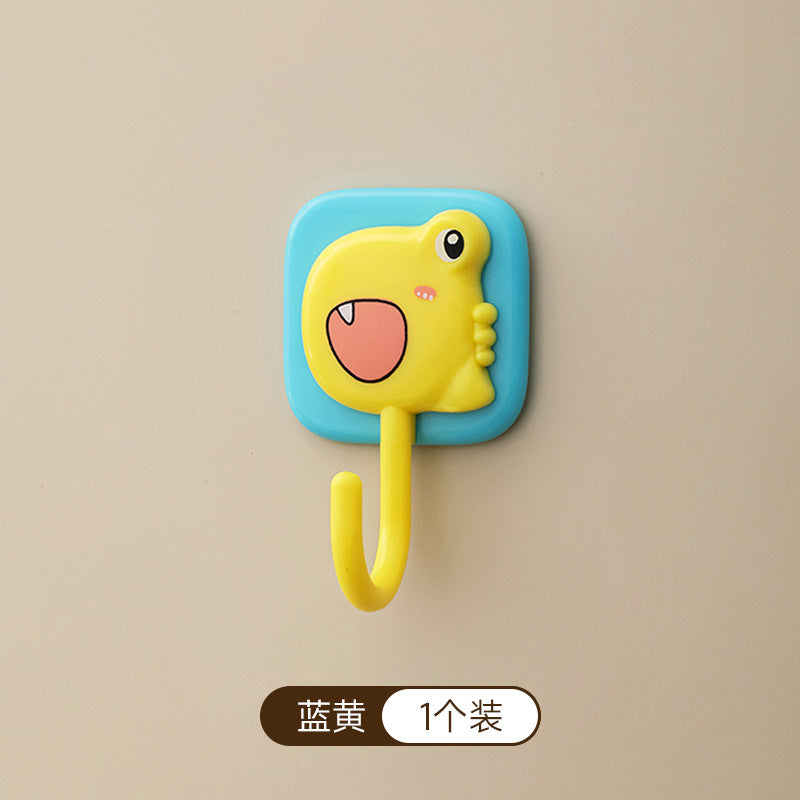 Cute cartoon hook strong adhesive door back key bag creative kitchen traceless sticker bathroom no punch wall hanging