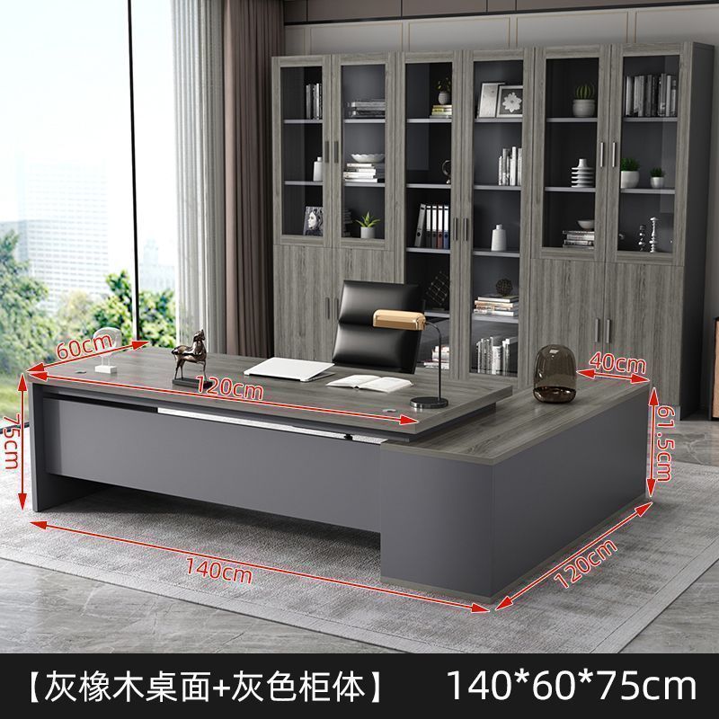 Minimalist modern office furniture desk and chair set - executive manager's desk, ceo desk, boss desk