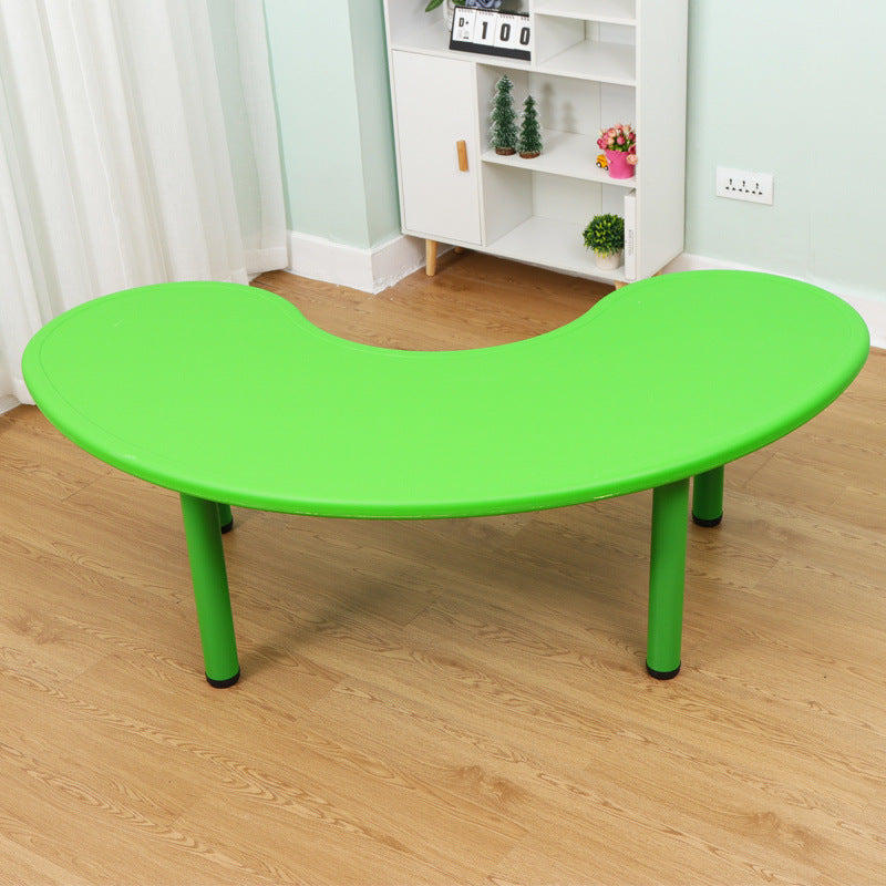 Children's table and chair set Kindergarten table and chair Baby painting game learning desk Plastic lifting moon creative table