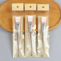 Wholesale facial mask brush - individually wrapped makeup brush - beauty salon spa application brush - white soft bristles - transparent handle brush