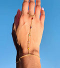 European and american cross-border zircon mitten bracelet for women, gold bead ring chain, simple fashion jewelry new product