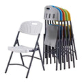 Amazon export outdoor chair thickened plastic hdpe backrest chair folding dining chair portable training chair