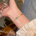 Dopamine-colored daisy necklace for women - trendy, unique design, choker style, versatile and chic