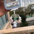 Trendy phone case charm with bell pendant - creative color block, cartoon cute, girly style