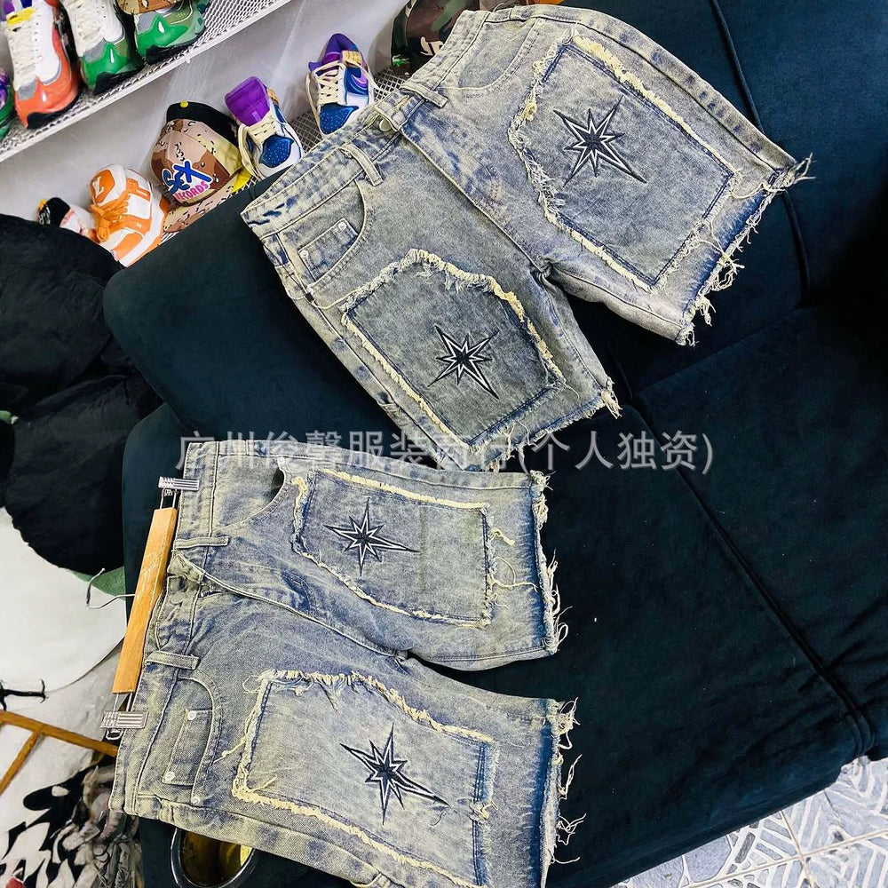 Men's jeans shorts wholesalenew arrivalmenjeans shorts half length pantsin stock wholesale
