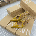Za new arrival 2024 spring/summer french-style high heels, stiletto heels, low-cut, mesh paneling, back strap, black & beige fashion