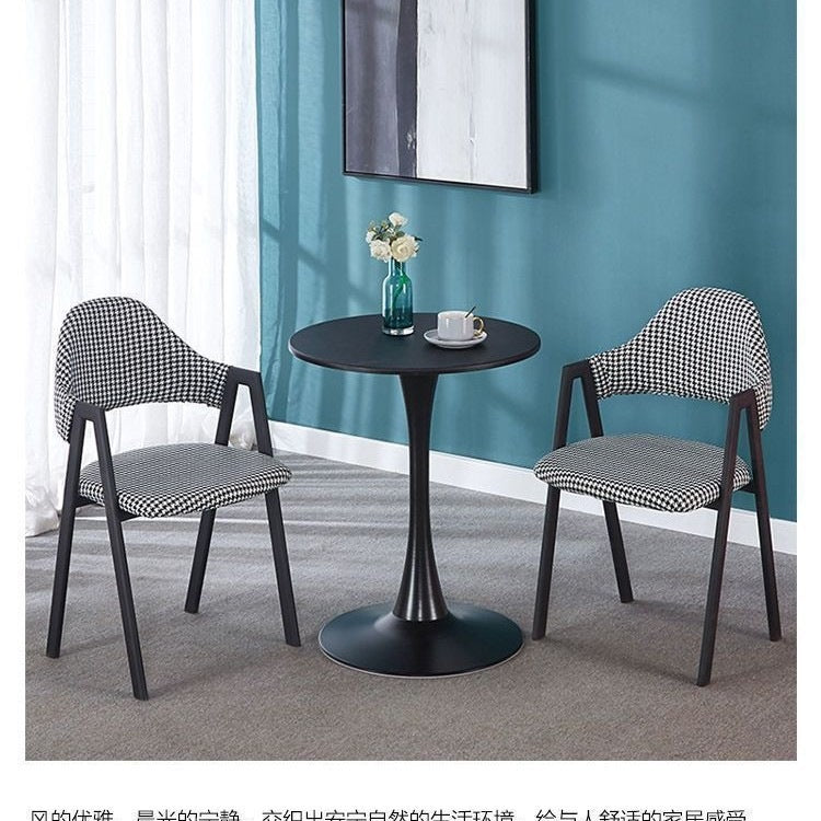 Dining table for home business reception european style simple balcony small table milk tea shop coffee shop ins home round table