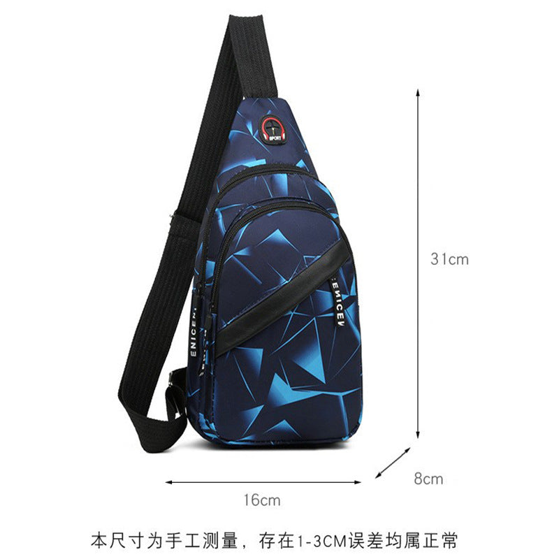 Breast bag men ins new fashion Korean version messenger bag light outdoor sports leisure couple backpack shoulder bag tide