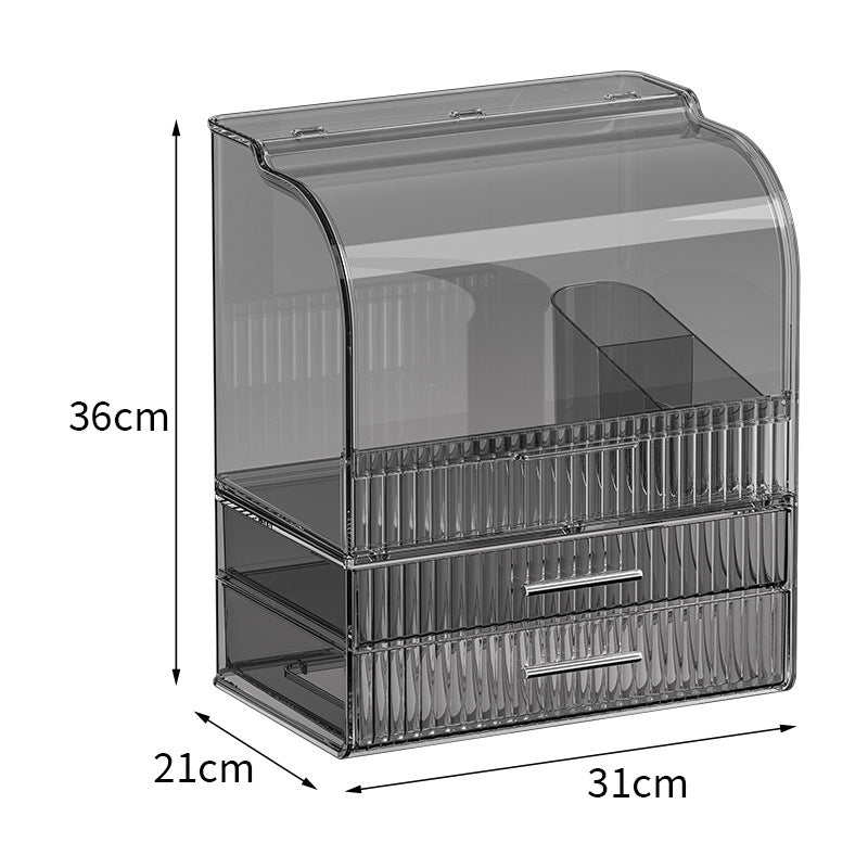 Desktop Cosmetics Storage Box Drawer Type Light Luxury Large Capacity Dresser Skin Care Products Mask Shelf Anti-dust