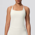 Sexy u-neck racerback sports bra, cloud-feel quick-dry, anti-chafe tank top for running and fitness