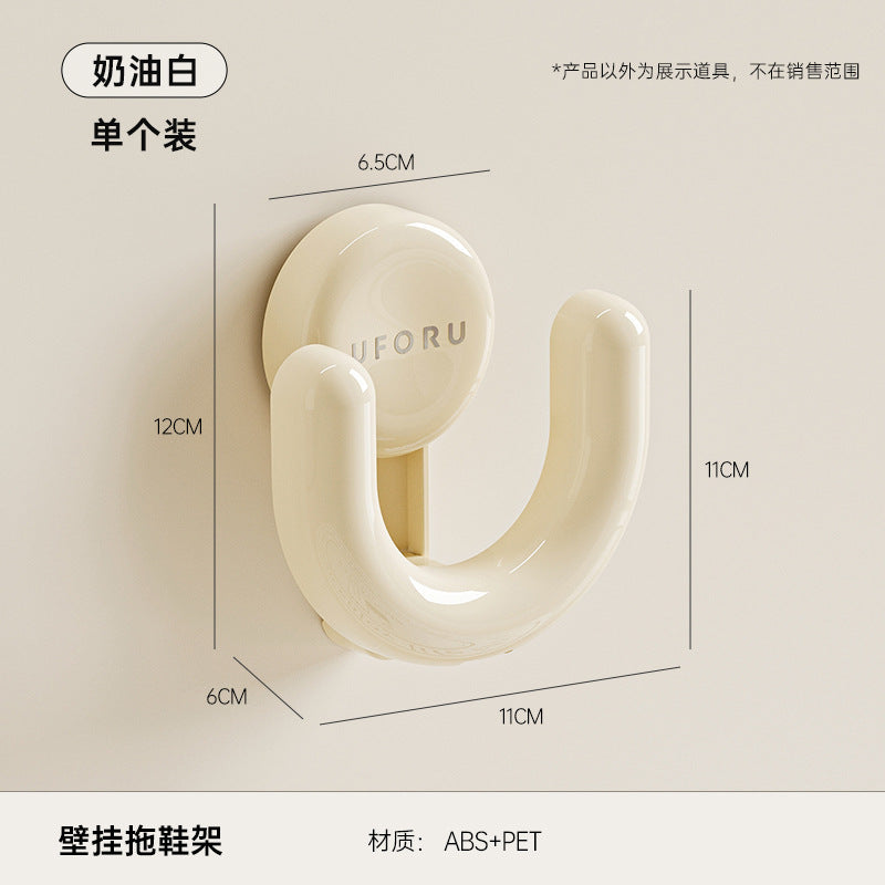 Bathroom slipper rack, suction cup type, punch-free wall-mounted bathroom special new drain rack hook storage rack