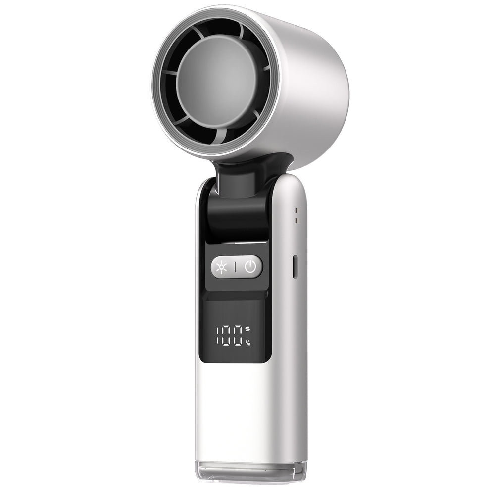 2026 new handheld neck fan with digital display, usb rechargeable, mini portable outdoor camping fan - powerful wind, low power consumption