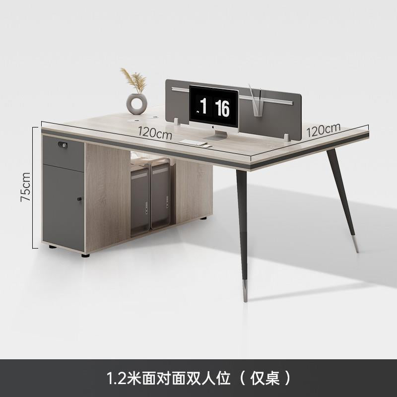 Staff office desk and chair combination casual modern double four-person seat staff table six-person slot screen office table