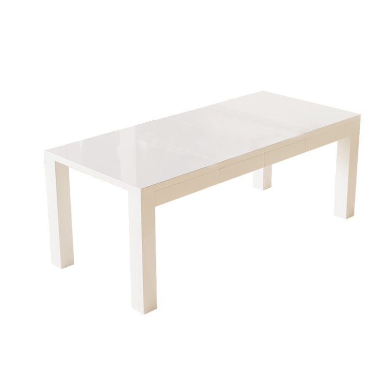 Cream style simple dining table for homewhite manufacturer personalized wholesale small apartment dining table stretchable table