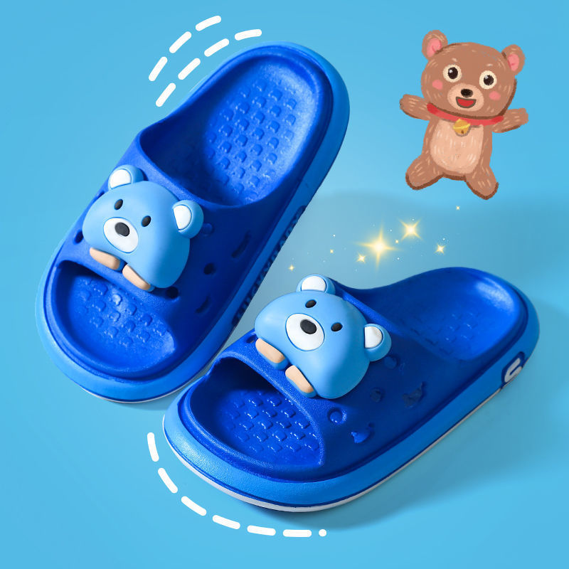 New children's slippers summer home bathroom bath cartoon non-slip boys baby soft sole princess style slippers wholesale