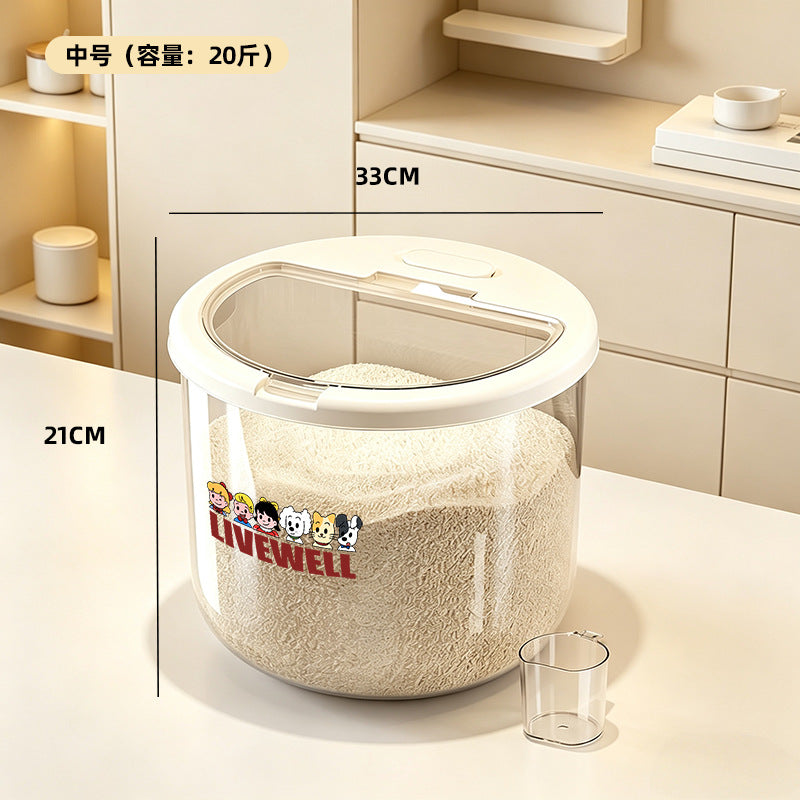 Rice bucket for home insect-proof and moisture-proof sealed rice jar rice grain box rice box storage grain storage tank durable